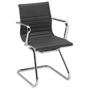 Influx S7 Visitors Armchair Seat W490xD430xH500mm Black Ref 9016E Vis