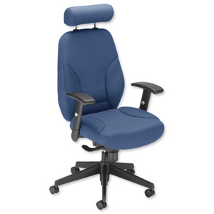 Influx Energize Driver Armchair Seat W520xD480xH500-640mm Blue Ref 11185-01Blu
