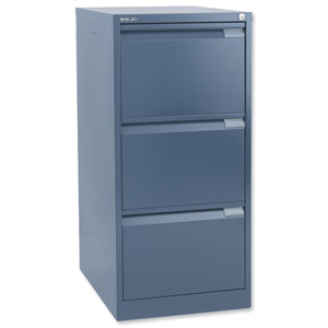 Bisley BS3E Filing Cabinet 3-Drawer H1016mm Blue Ref BS3E 105
