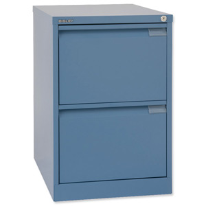 Bisley BS2E Filing Cabinet 2-Drawer H711mm Blue Ref BS2E 105