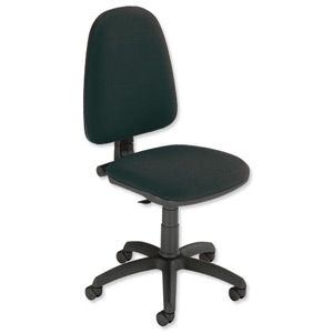 Trexus Office Operator Chair Permanent Contact High Back H500mm W460xD430xH460-580mm Black