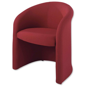 Adroit Tub Reception Chair Omega Plus Fabric Back H330mm W500xD480xH480mm Wine Ref 7817Wn