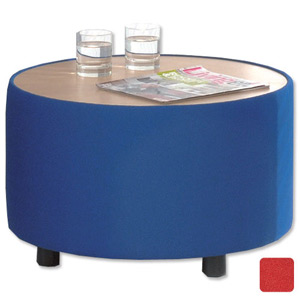 Adroit Tub Reception Table Cylindrical Omega Plus Fabric Diam.600xH380mm Wine Ref PS1040RWn