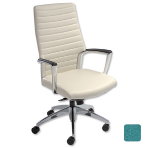 Adroit Zip Executive Armchair Omega Plus High Back H640mm Seat W500xD510xH440-540mm Jade Ref 2670-2