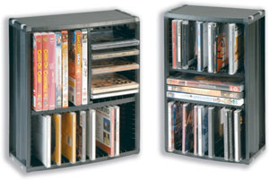 Compucessory CD/DVD Storage Tower 35 CD and 8 DVD Capacity Large W290xD130xH360mm Black Ref 442578