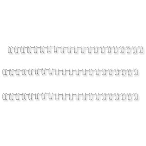 GBC Binding Wire Elements 21 Loop 25 Sheets 6mm for A4 Silver Ref IB160431 [Pack 100]
