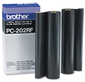 Brother Fax Ribbon Page Life 840pp Black Ref PC202RF [Pack 2]