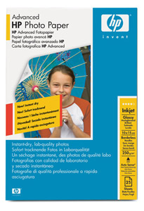 Hewlett Packard [HP] Advanced Photo Paper Glossy 250gsm 100x150mm Ref Q8691A [25 Sheets]