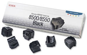 Xerox Ink Sticks Solid Page Life 6000pp Black [for 8500 8550] Ref 108R00672 [Pack 6]