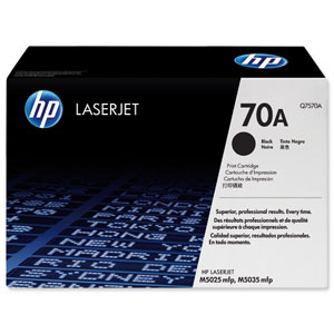 Hewlett Packard [HP] No. 70A Laser Toner Cartridge Page Life 15000pp Black Ref Q7570A