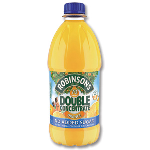 Robinsons Squash Double Concentrate No Added Sugar 1.75 Litres Orange Ref A02115 [Pack 2]
