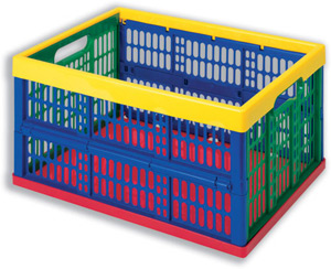 Addis Folding Crate 345x230x473mm Multi-Coloured