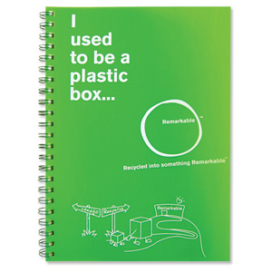 Remarkable Recycled Notebook Wirebound Polypropylene Ruled A4 Assorted Ref 05 NPRPA4AS1B5 [Pack 5]