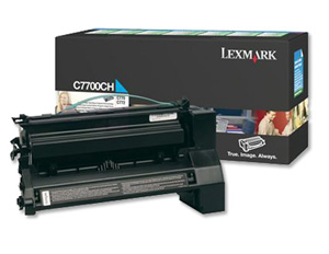 Lexmark Laser Toner Cartridge Return Program High Yield 10000pp Cyan [for C770 C772] Ref C7700CH