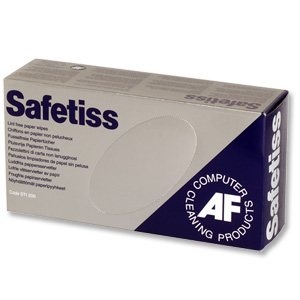 AF Safetiss Wipes Cleaning Paper Absorbent Single-ply Lint-free Ref STI200 [Pack 200]