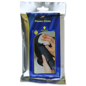 AF Phone-Clene Cleaning Wipes for Telephone Bactericidal Ref PHC025P [Pack 25]