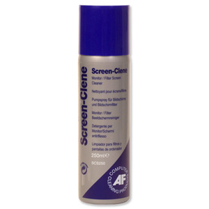 AF Screen-Clene Pump Spray Anti-static Non-smearing with Free Computiss Absorbent Lint-free Ref SCS250C