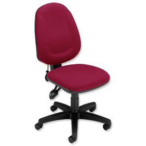 Trexus Plus High Back Asynchronous Posture Chair Seat W460xD450xH460-590mm Back H510mm Burgundy
