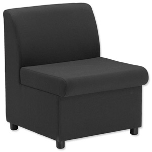 Trexus Modular Reception Chair Fully Upholstered Seat W590xD500xH420mm Black