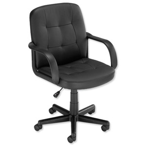 Influx Boss2 SoHo Managers Armchair Seat W470xD480xH430-550mm Backrest Height 470mm Black