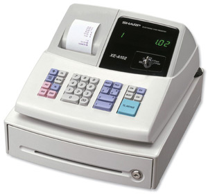 Sharp Cash Register 9 Digit LED 1.4 Lines/sec Drawer Lock 330x363x253mm Ref XEA102