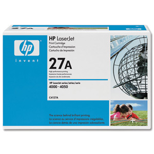 Hewlett Packard [HP] Laser Toner Cartridge Page Life 6000pp Black [for LaserJet 4000] Ref C4127A