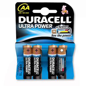 Duracell Ultra Power MX1500 Batteries AA 1.5V Ref 81235491 [Pack 4]