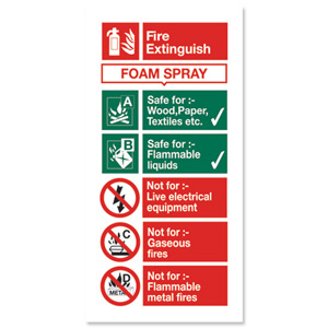 Stewart Superior Sign AFFF Foam Fire Extinguisher W100xH200mm Self-adhesive Vinyl Ref FF094SAV