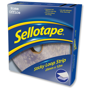 Sellotape Sticky Loop Strip 25mmx12m White Ref 1445182