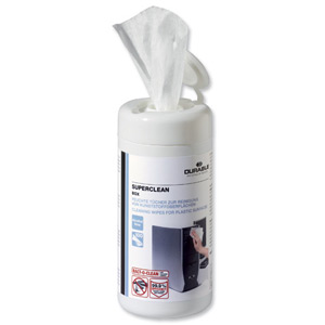 Durable Superclean Tub Moist Cleaning Wipes Anti Bacterial Pre-saturated Ref 5708 [Tub 100]