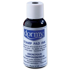 Dormy Stamp Pad Ink 28ml Refill Bottle Black Ref 428211SP