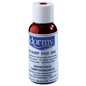 Dormy Stamp Pad Ink Refill Bottle 28ml Red Ref 428214