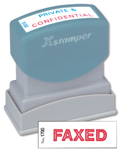 Xstamper Word Stamp Pre-inked Reinkable - Faxed - W42xD13mm Ref 17900