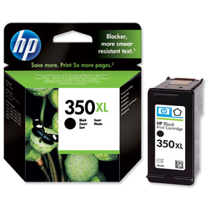 Hewlett Packard [HP] No. 350XL Inkjet Cartridge Page Life 1000pp Black Ref CB336EE