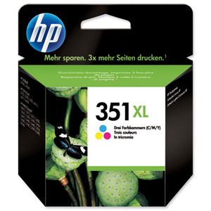 Hewlett Packard [HP] No. 351 Inkjet Cartridge High Yield Page Life 580pp 74g Colour Ref CB338EE Ident: 812G