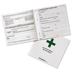 Guildhall Accident Book 20 Pages 210x200mm Green and White Ref T44Z [Pack 5]