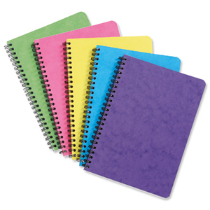 Europa Notemaker Book Sidebound Ruled 80gsm 120 Pages A5 Assorted C Ref 3155Z [Pack 10]