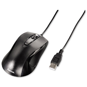Hama AM-5200 Mouse Three-Button Scrolling USB Optical 800dpi Ref 86530