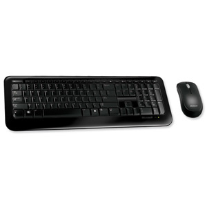 Microsoft 800 Wireless Desktop Keyboard and Optical Mouse 2.4GHz Black Ref 2LF-00021