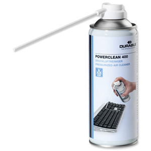 Durable Powerclean Standard Air Duster Gas Cleaner Non-Flammable 400ml Ref 5738