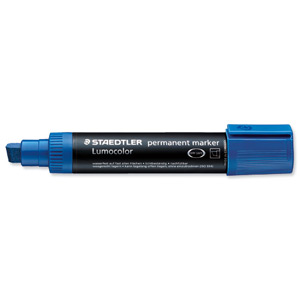 Staedtler Lumocolor Jumbo Permanent Marker Chisel Tip Line Width: 2-12mm Blue Ref 3883 [Pack 5]