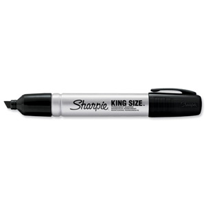 Sharpie Metal Permanent Marker Medium Chisel Tip 6.2mm Line Black Ref S0949820 [Pack 12]