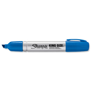 Sharpie Metal Permanent Marker Medium Chisel Tip 6.2mm Line Blue Ref S0949830 [Pack 12]