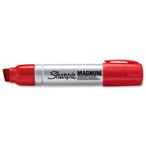 Sharpie Metal Permanent Marker Large Chisel Tip 14.8mm Line Red Ref S0949870 [Pack 12]