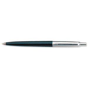 Parker Jotter Special Ball Pen Black Barrel Chrome Trim Blue Ink Ref S0705660