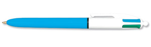 Bic 4-Colour Ball Pen 1.0mm Tip 0.3mm Line Blue Black Red Green Ref 802077