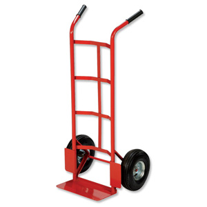 RelX Hand Trolley Heavy-duty Capacity 200kg Wheel 255mm Foot Size W555xL425mm Red Ref HT1830 [321428]