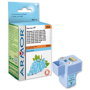 Armor Compatible Ink Cartridge Page Yield 350pp Photo Cyan [HP No.363 C8774EE Equivalent] Ref K12275