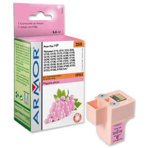 Armor Compatible Ink Cartridge Page Yield 350pp Photo Magenta [HP No.363 C8775EE Equivalent] Ref K12276