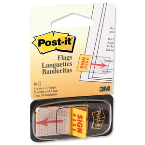 Post-it Sign Here Index Pack of 50 W25mm Ref 680-9